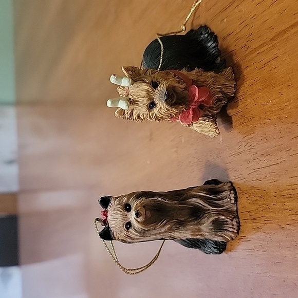 Set of 2 Yorky ornaments - Picture 1 of 4